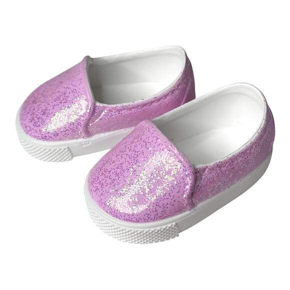 American Girl PINK SHOES Glitter Sparkle Truly Me Meet Outfit Doll Accessories - Picture 4 of 7
